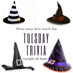 Tuesday trivia witch hat at the Willowtree Inn, Stroudsburg, PA