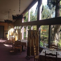 interior dining the willowtree inn, stroudsburg, viewed from the creek