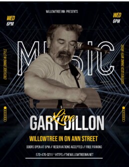 Gary Dillon performing at The Willowtree Inn, Stroudsburg PA