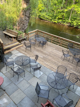 Outdoor deck dining